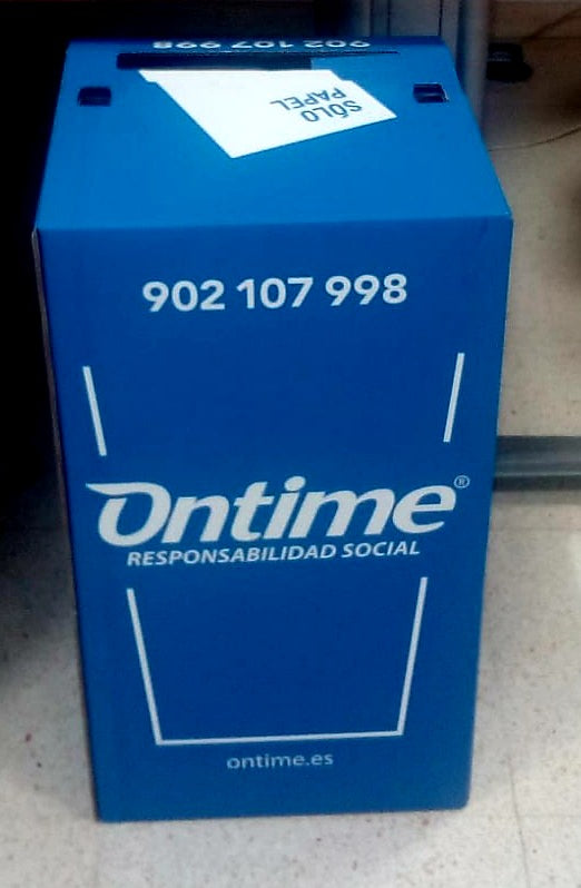 CAJA ECOBOX AZUL RESPONSABILIDAD SOCIAL MEDIDA 350X350X650