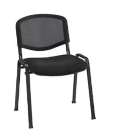 SILLA CONFIDENTE FIRST TEX _ESTRUCTURA METALICA NEGRA