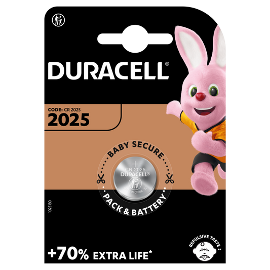 PILA BOTON DURACELL LITIO DURACELL DL2025 DE 3v BLISTER DE 1 PILA
