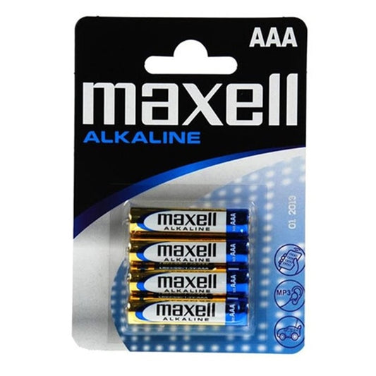 PACK 4 PILAS ALCALINA MAXELL AAA LR03-B4 GD MXL