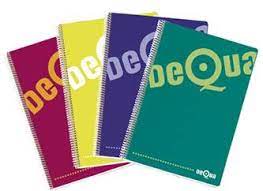 CUADERNO TAPA CARTON DEQUA 80H 60G CUADRICULA 4X4 FOLIO COLORES SURTIDOS